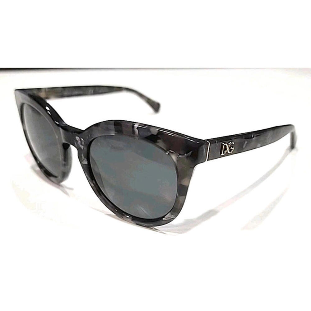 Dolce & Gabbana DG4249 2933/87 Black Gray Cat Eyes Sunglasses 50-22 140 READ
